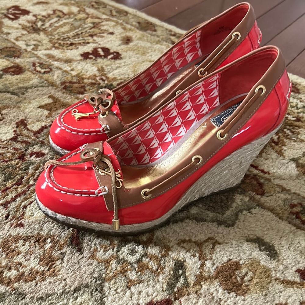 Sperry wedge shoes.